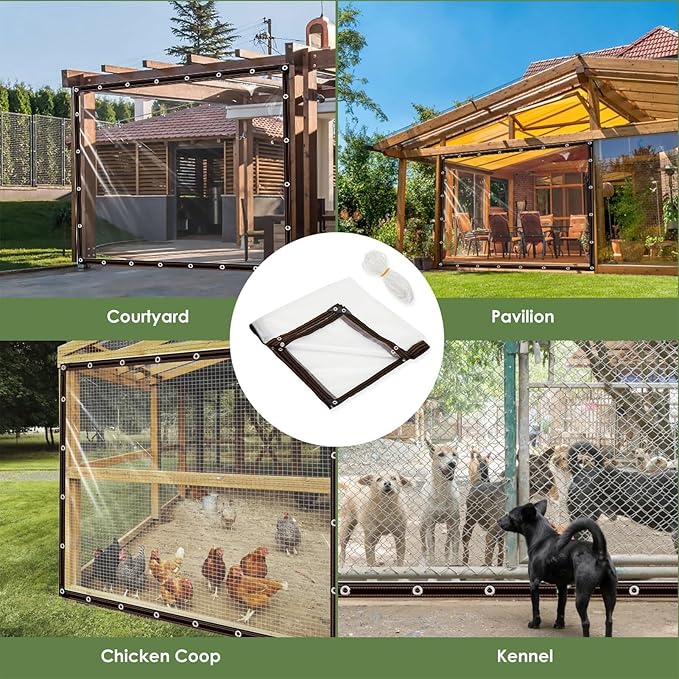 💧 Weatherproof Clear Waterproof Tarp – Protect Your Outdoor Space While Keeping a Clear View