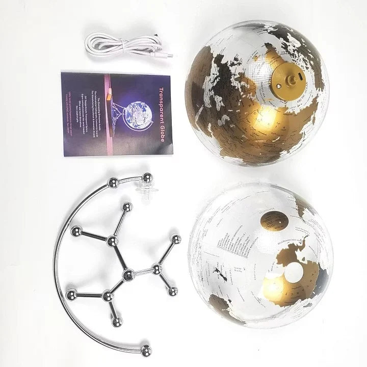 🌏 Explorer Globe Lamp – 360° Rotating Illuminated World Map with LED Glow