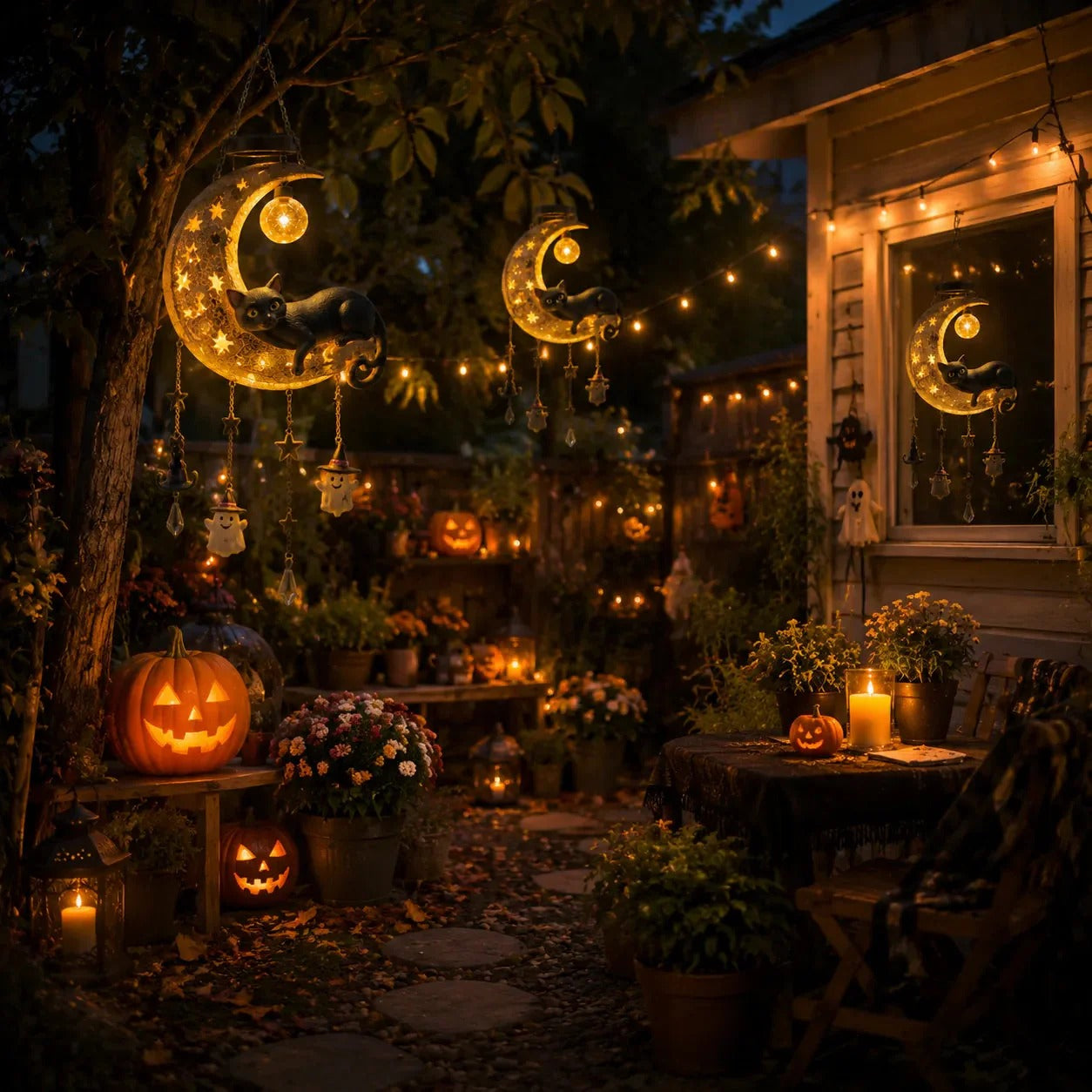 π Solar Halloween Hanging Lantern