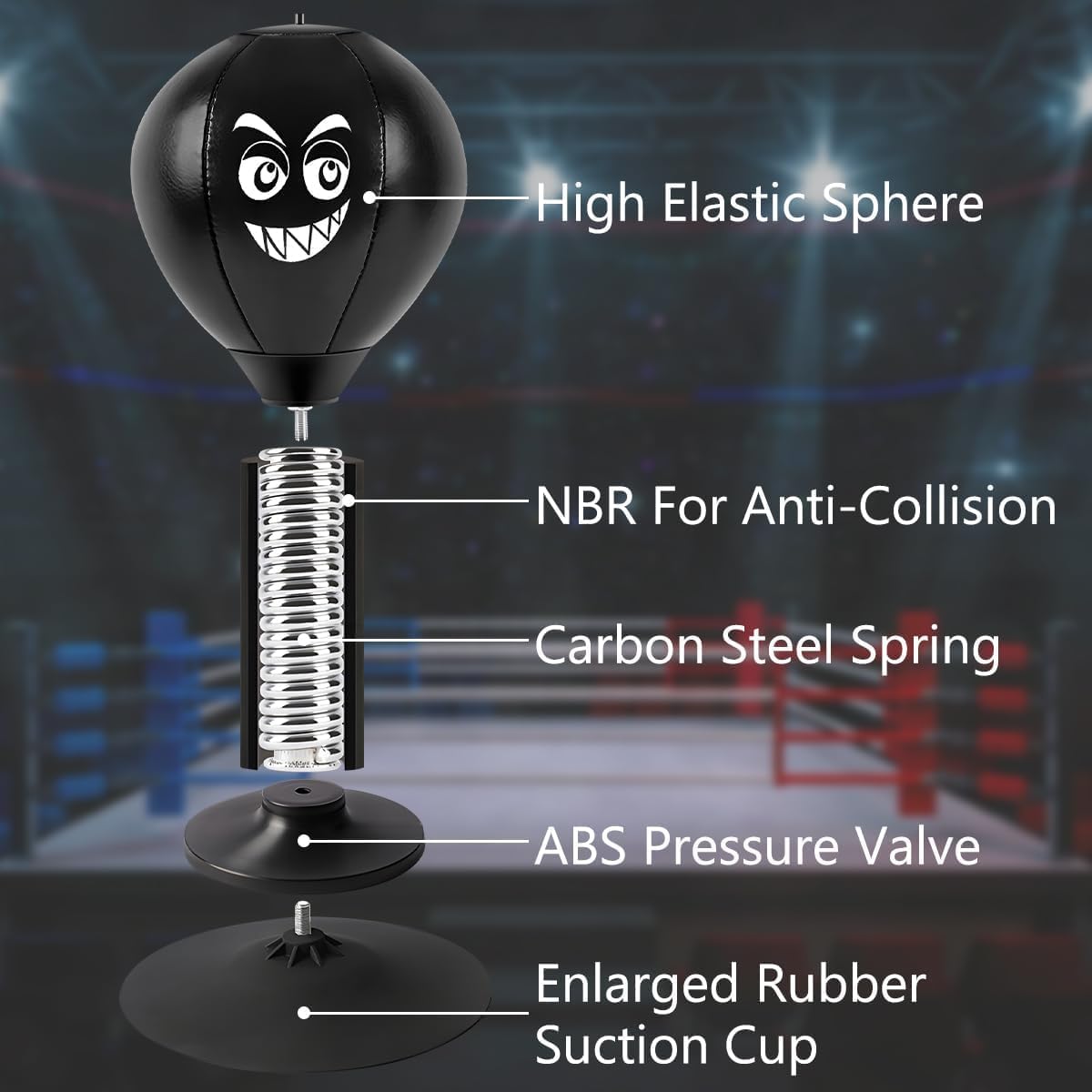 🥊 Desktop Punching Bag for Kids & Adults – Stress Relief Toy with Suction Cup, Reaction Speed Trainer