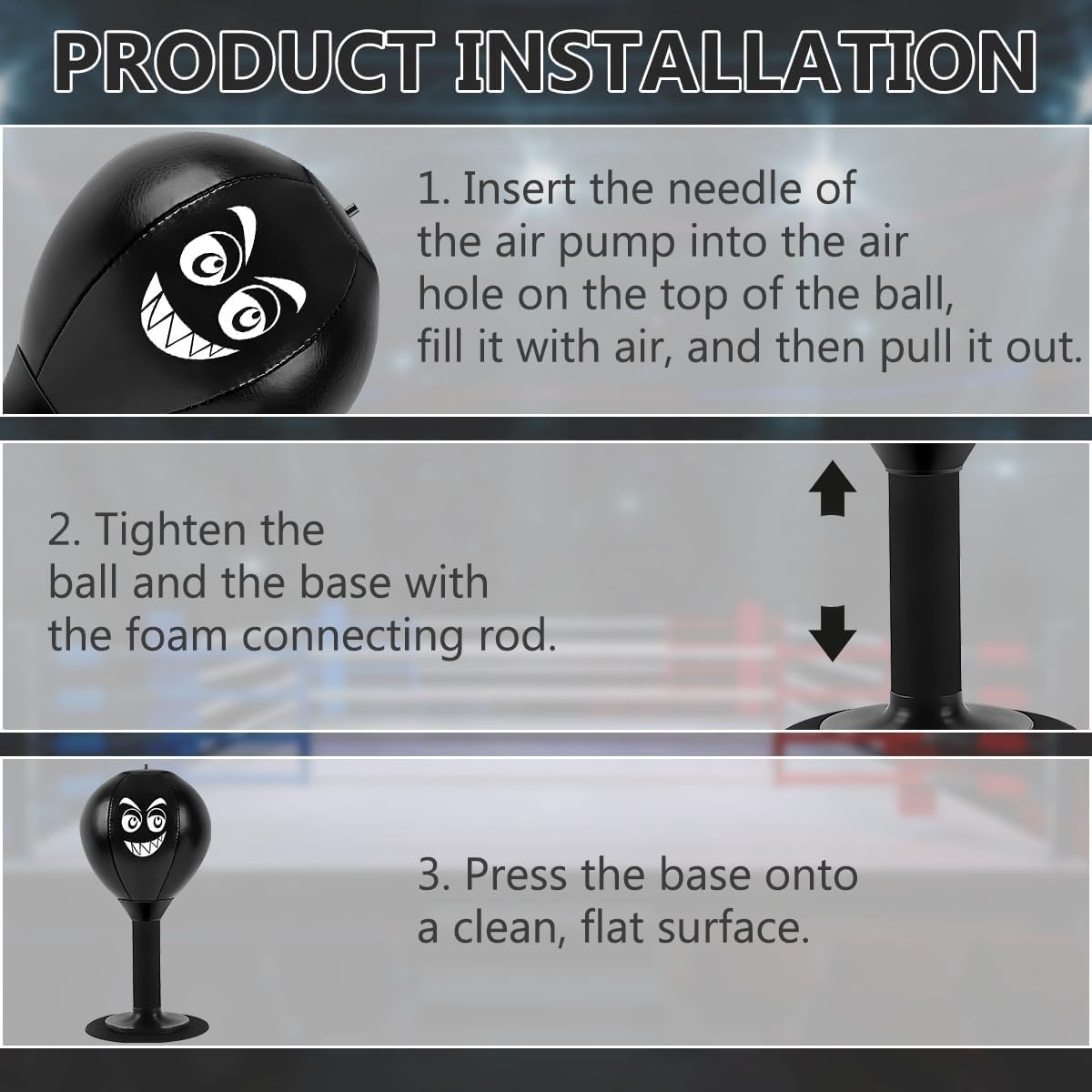 🥊 Desktop Punching Bag for Kids & Adults – Stress Relief Toy with Suction Cup, Reaction Speed Trainer