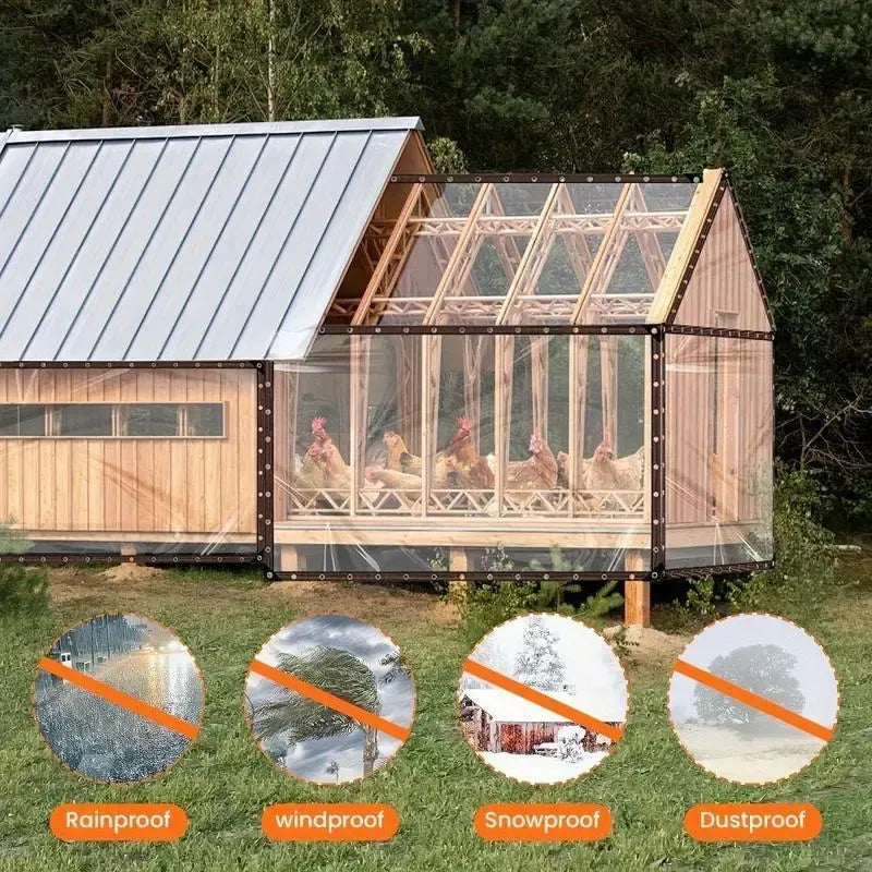 💧 Weatherproof Clear Waterproof Tarp – Protect Your Outdoor Space While Keeping a Clear View