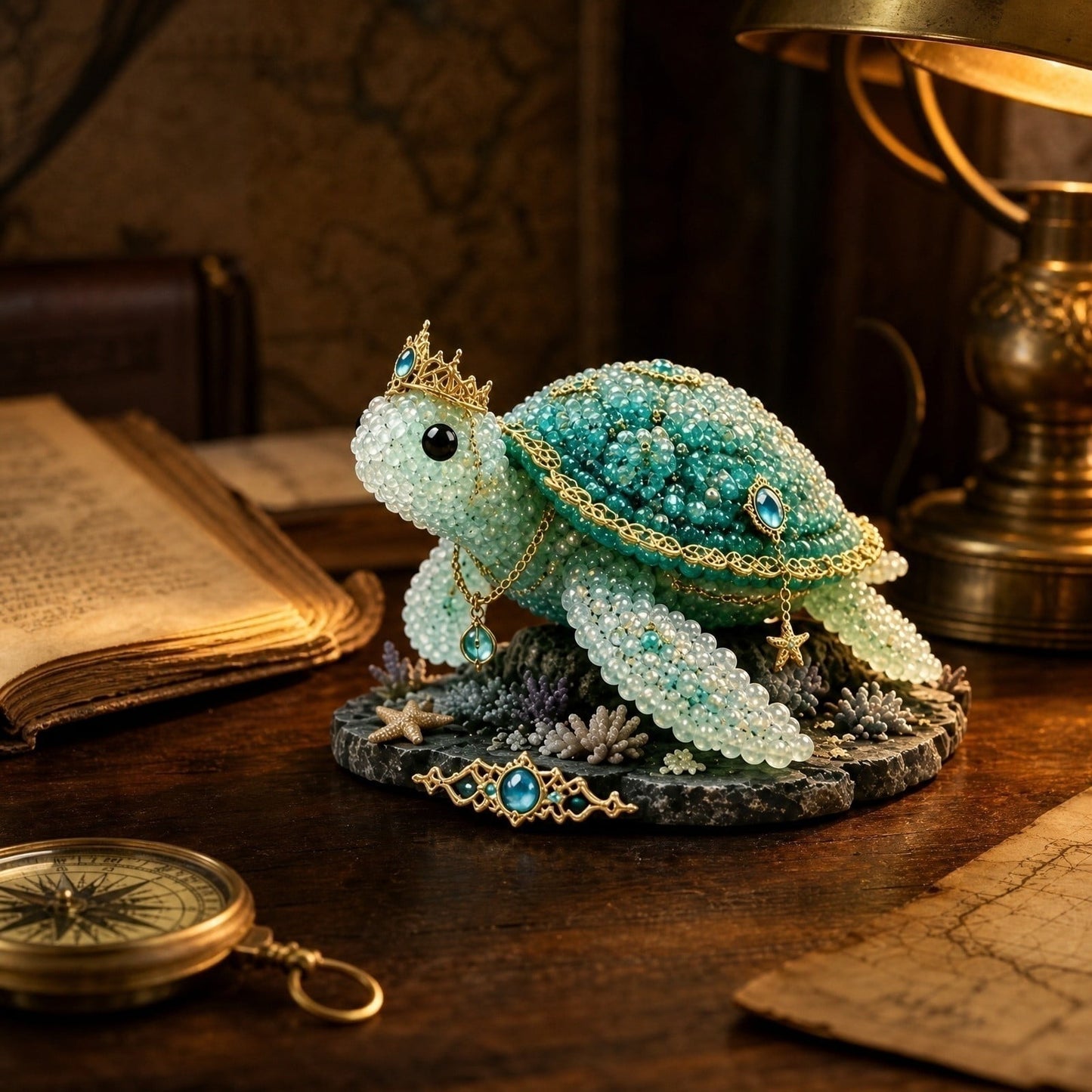 🧜‍♀️ Mythical DIY Bead Kit – Glass Crystal Sea Animal Beading Starter Set with Photo Instructions for Beginners