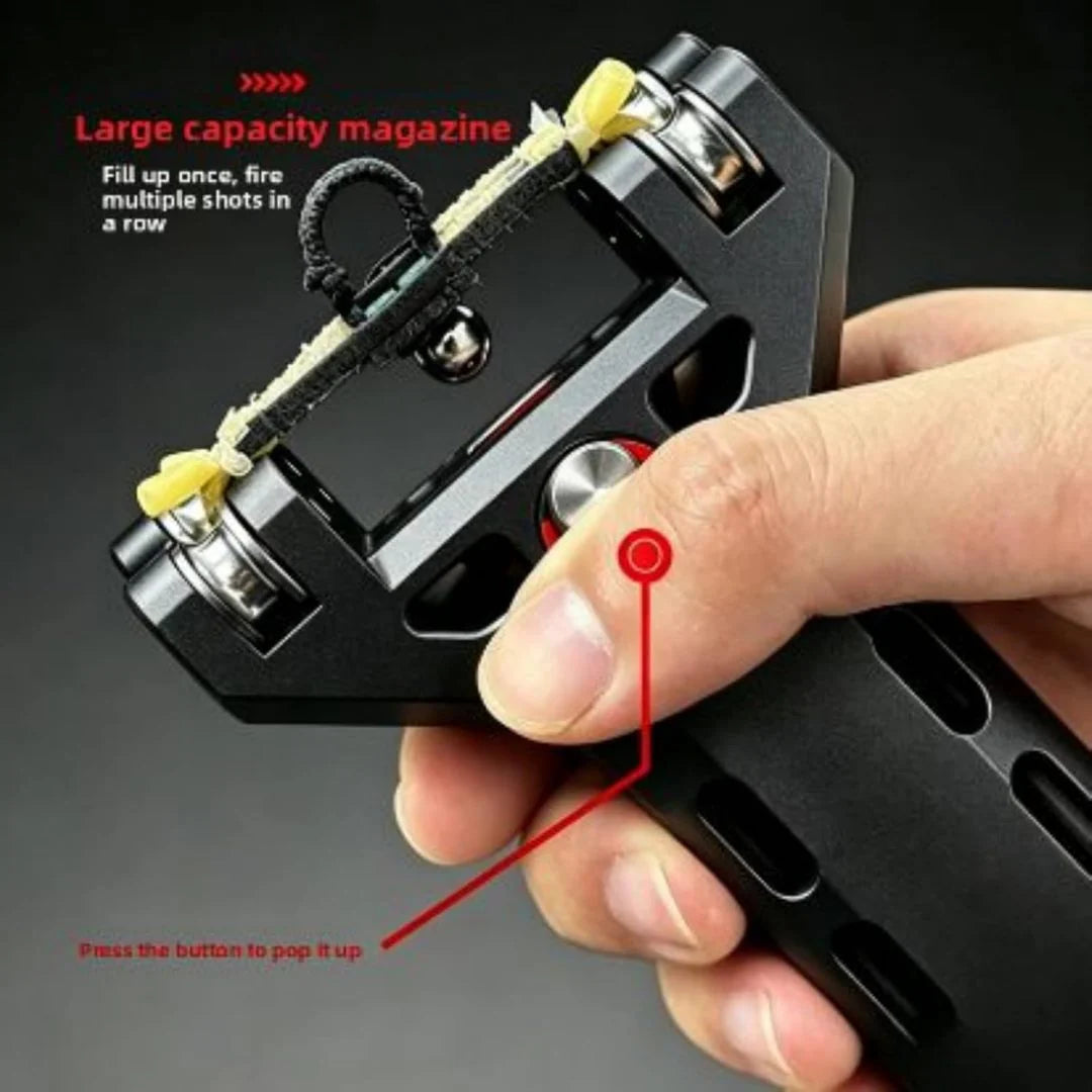 💥Automatic Slingshot with Magazine – Semi‑Auto Mode, Precision Accuracy