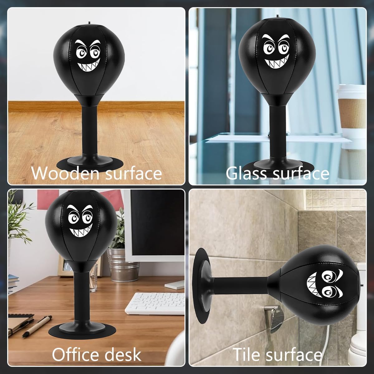 🥊 Desktop Punching Bag for Kids & Adults – Stress Relief Toy with Suction Cup, Reaction Speed Trainer