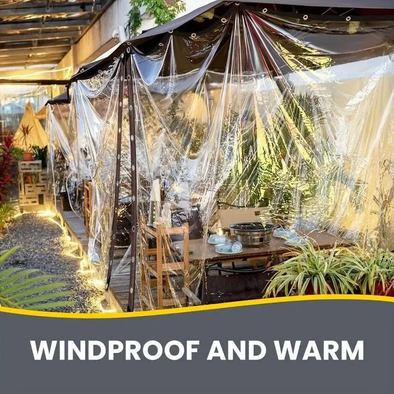 💧 Weatherproof Clear Waterproof Tarp – Protect Your Outdoor Space While Keeping a Clear View