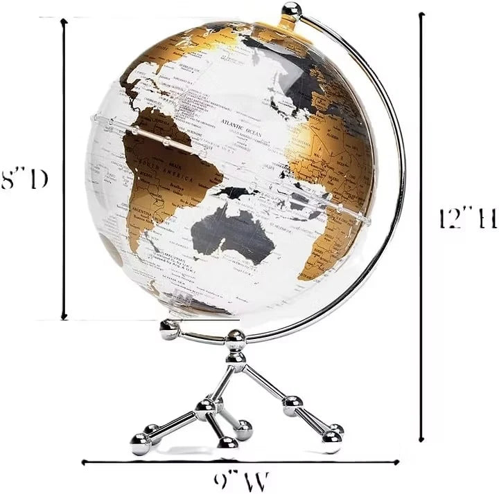 🌏 Explorer Globe Lamp – 360° Rotating Illuminated World Map with LED Glow