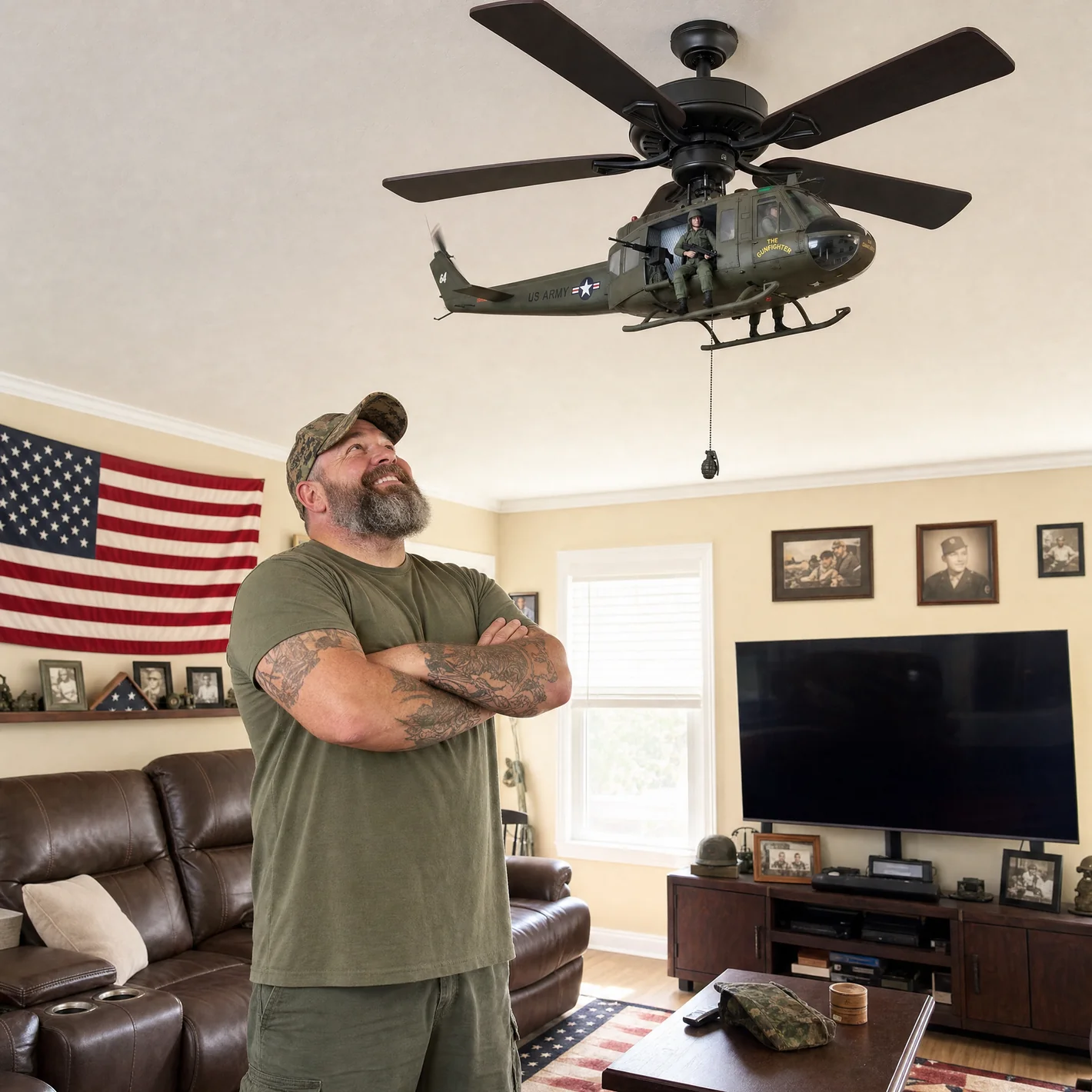 🚁 Helicopter Ceiling Fan Attachment – Turn Your Fan Into a Hovering Conversation Piece