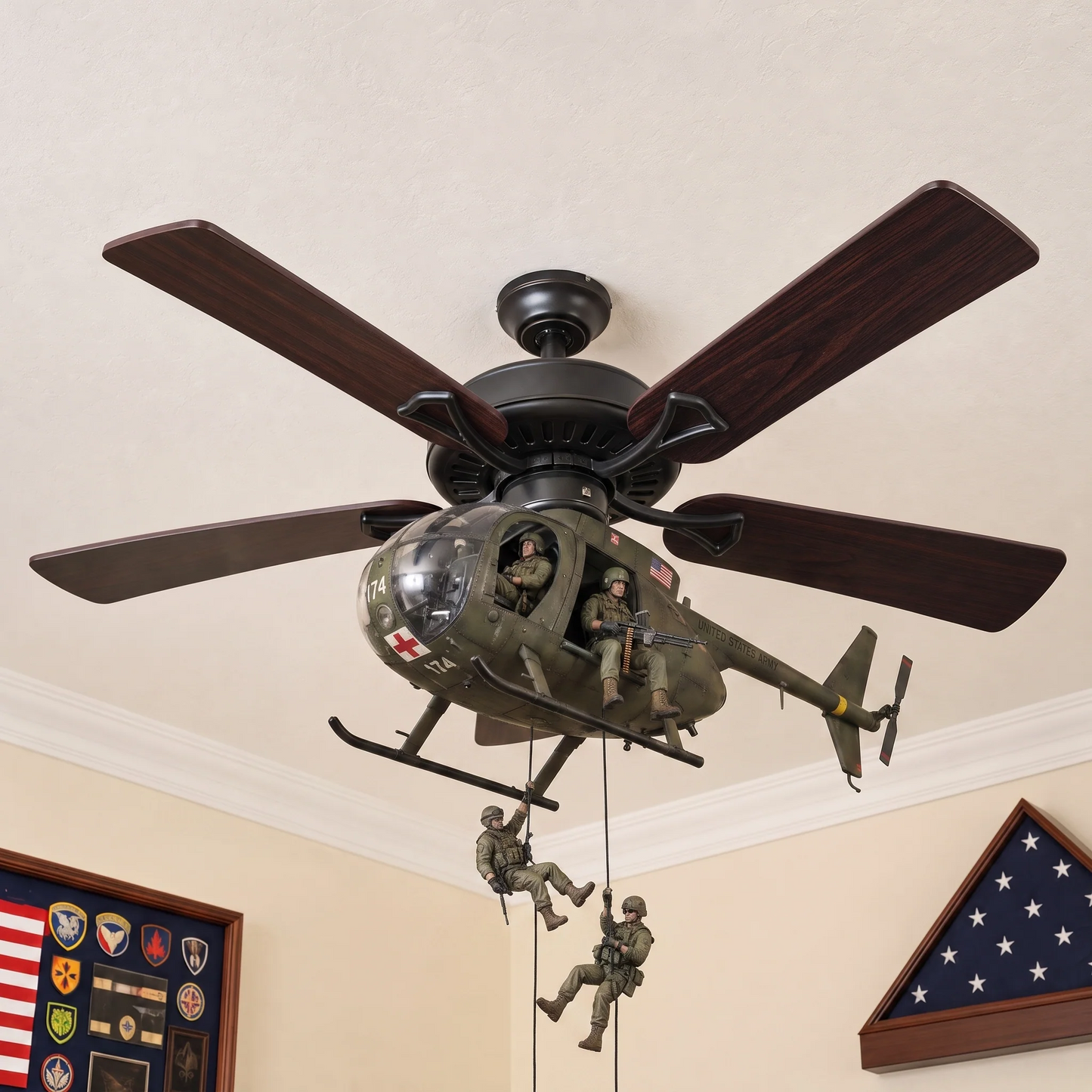 🚁 Helicopter Ceiling Fan Attachment – Turn Your Fan Into a Hovering Conversation Piece
