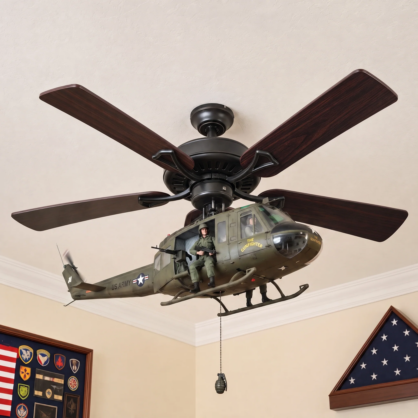 🚁 Helicopter Ceiling Fan Attachment – Turn Your Fan Into a Hovering Conversation Piece