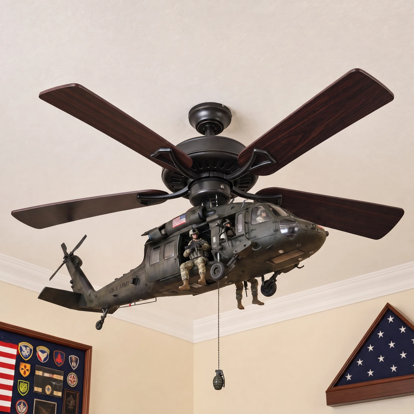 🚁 Helicopter Ceiling Fan Attachment – Turn Your Fan Into a Hovering Conversation Piece