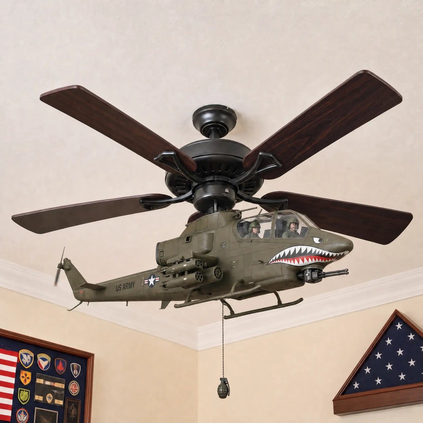 🚁 Helicopter Ceiling Fan Attachment – Turn Your Fan Into a Hovering Conversation Piece