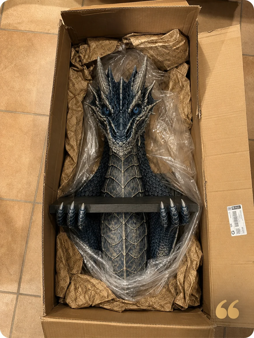🐉 Mythical Wall Display Shelf – A Fantasy-Inspired Statement Piece for Your Space