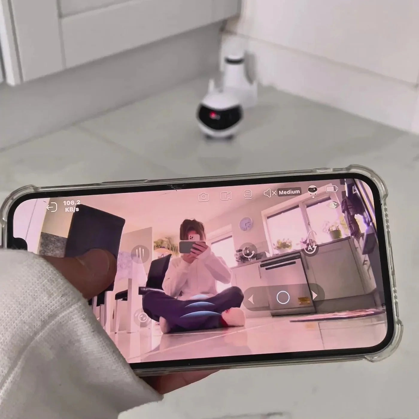 🤖 Smart Companion Robot – Stay Connected with Home, Pets & Family from Anywhere
