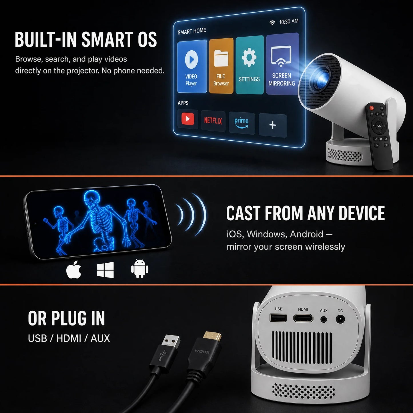 👻 Halloween Window Projector – Instant Spooky Window Display for Your Home