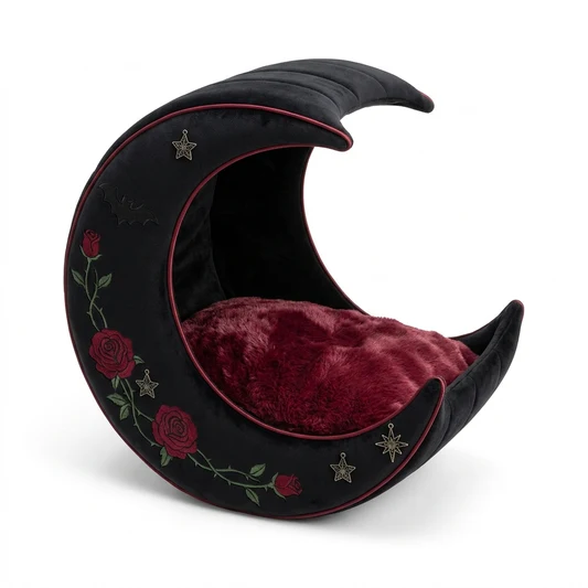 🌙 Crescent Moon Cat Bed – A Cozy Little Moon for Your Cat to Curl Up In