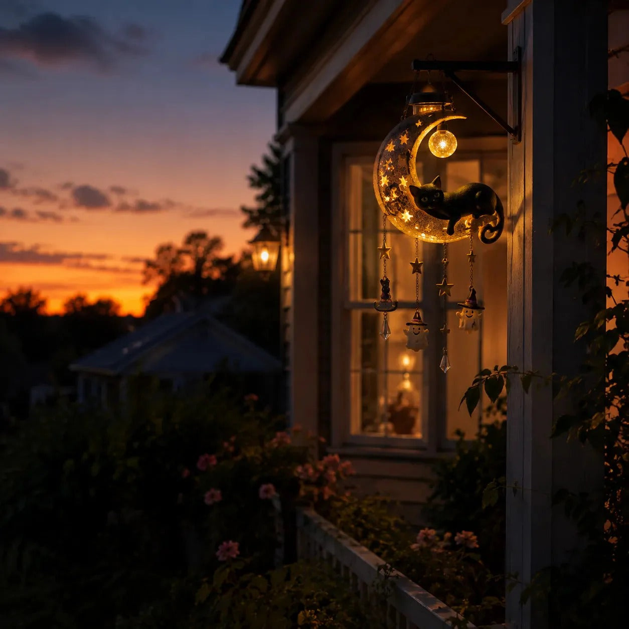 🌙 Solar Halloween Hanging Lantern