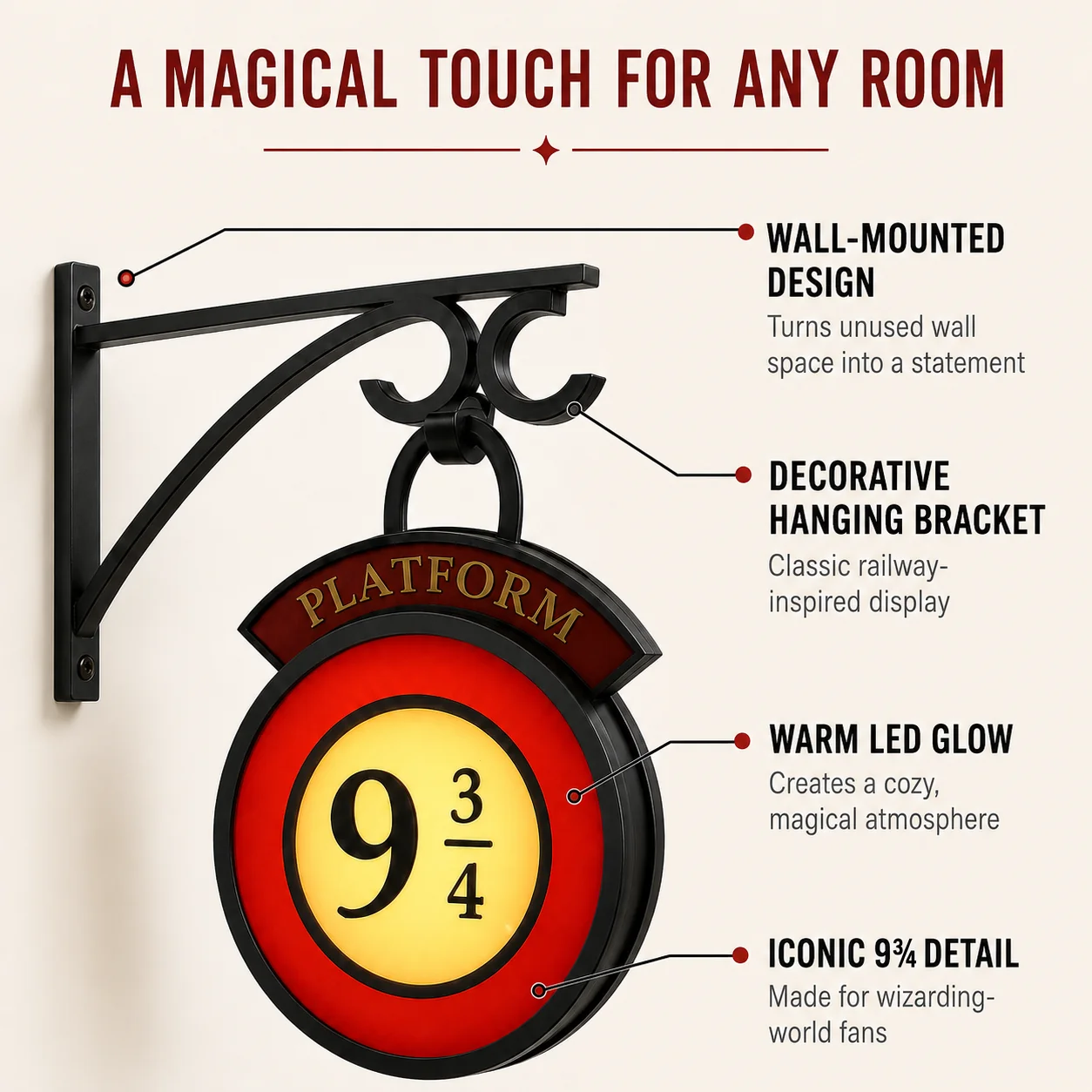 🚂 Enchanted Station Wall Lamp – Bring a Little Magic Home