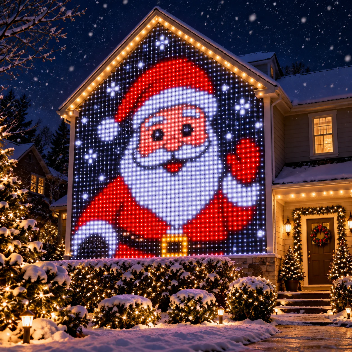 🎄 LED Pixel Curtain Lights – App-Controlled Custom Light Display